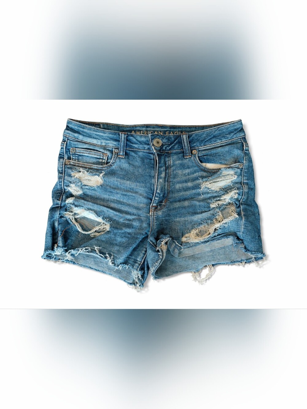 American Eagle Outfitters Distressed Hi Rise 8
